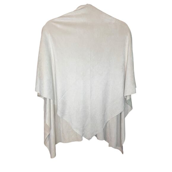 Ravel Ultra Soft Faux Suede Ivory Wrap One Size Fits Most - Picture 4 of 5
